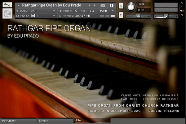 Rathgar Pipe Organ GUI - Info Page